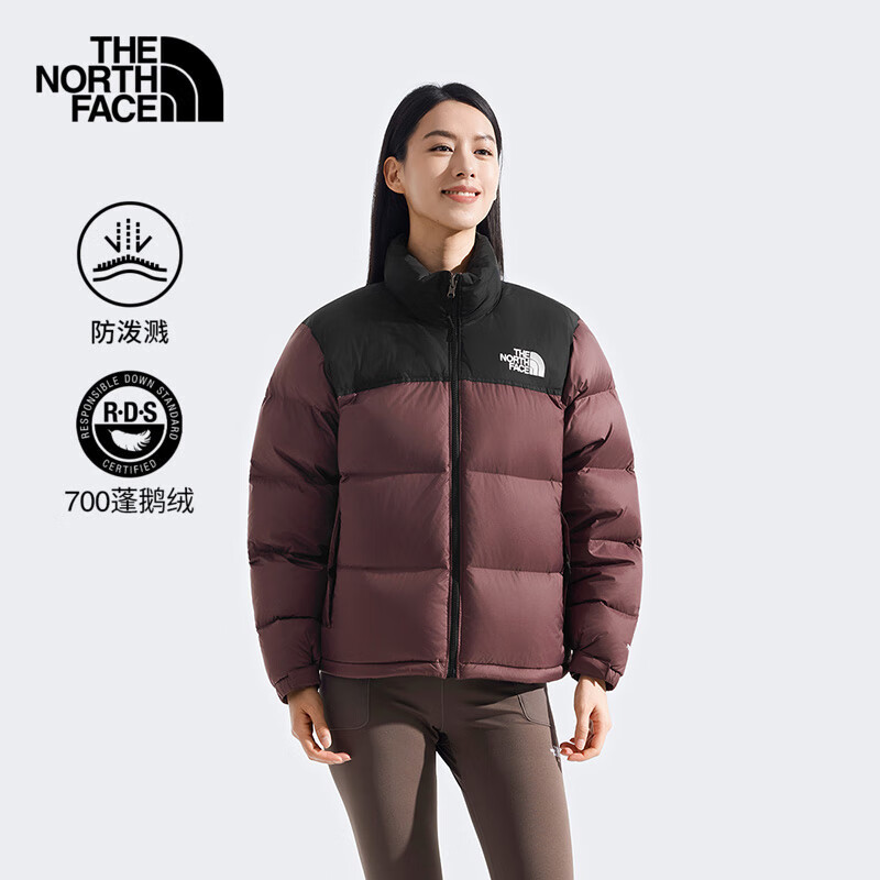 北面（The North Face）女款羽绒服1996Nuptse户外运动防泼水保暖高蓬鹅绒立领外套3XEO