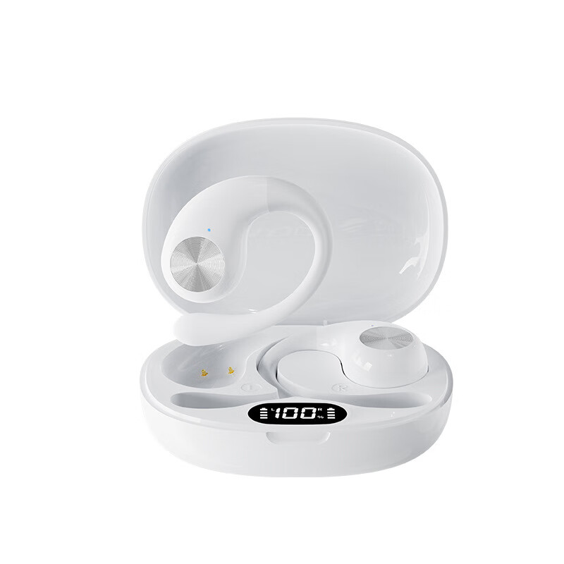 中性挂耳式蓝牙耳机气骨传导不入耳真无线开放式运动蓝牙耳机2025 白色