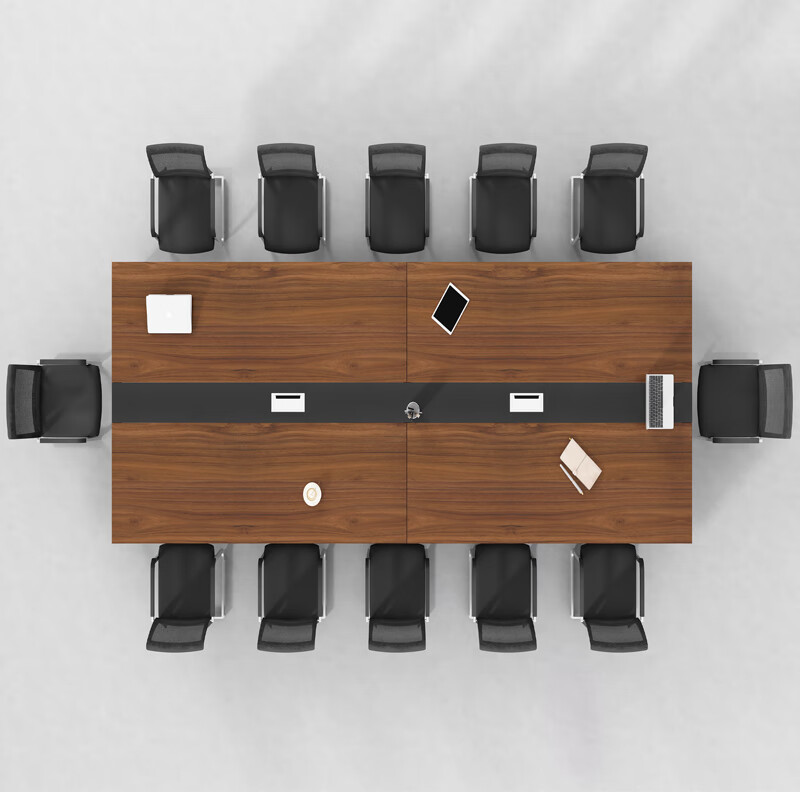 YOE.FTY会议桌长方形大型会议长桌培训桌长条办公桌工作台小型会议室桌椅 5.5米会议桌+20把椅子