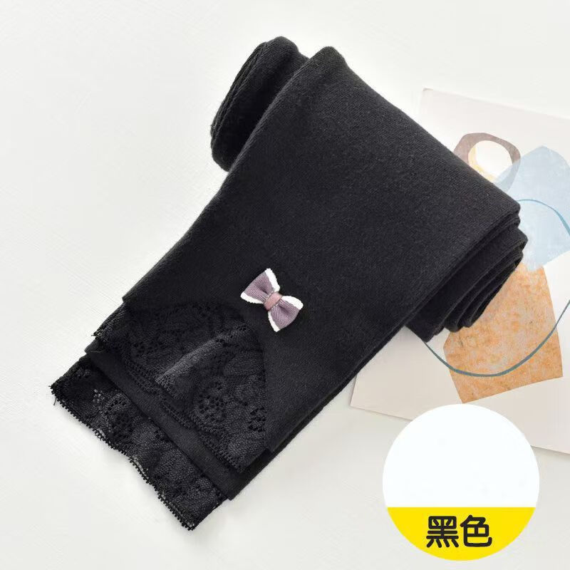 2025秋季女童打底裤春秋外穿新款纯棉白色裤子儿童女宝宝秋装小童 蝴蝶结打底裤白色 170 cm  建议身高160-170cm