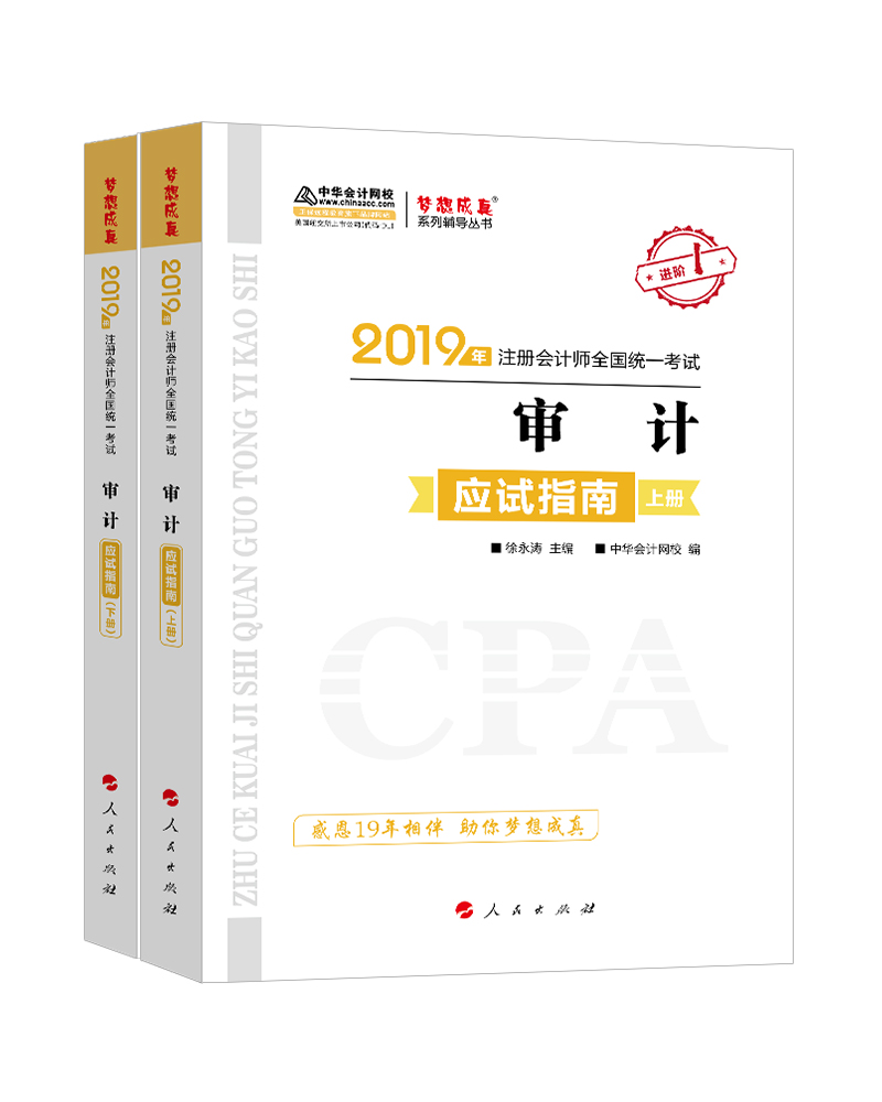备考2020注册会计师2019教材辅导 注会CPA2019 中华会计网校 审计 辅导书应试指南（上下册） 备考学习过关中华会计网校
