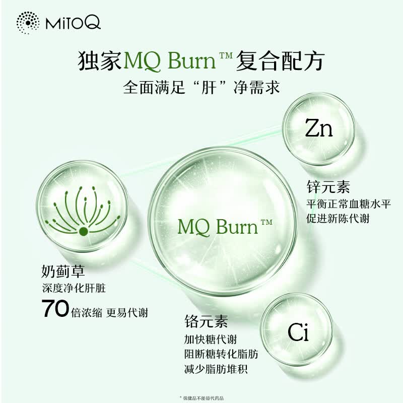 MitoQ奶蓟草净肝胶囊 70倍高浓缩奶蓟草水飞蓟护肝片 辅助肝脏体重管理 【3瓶周期装肝脏油脂减负】净肝胶囊180粒