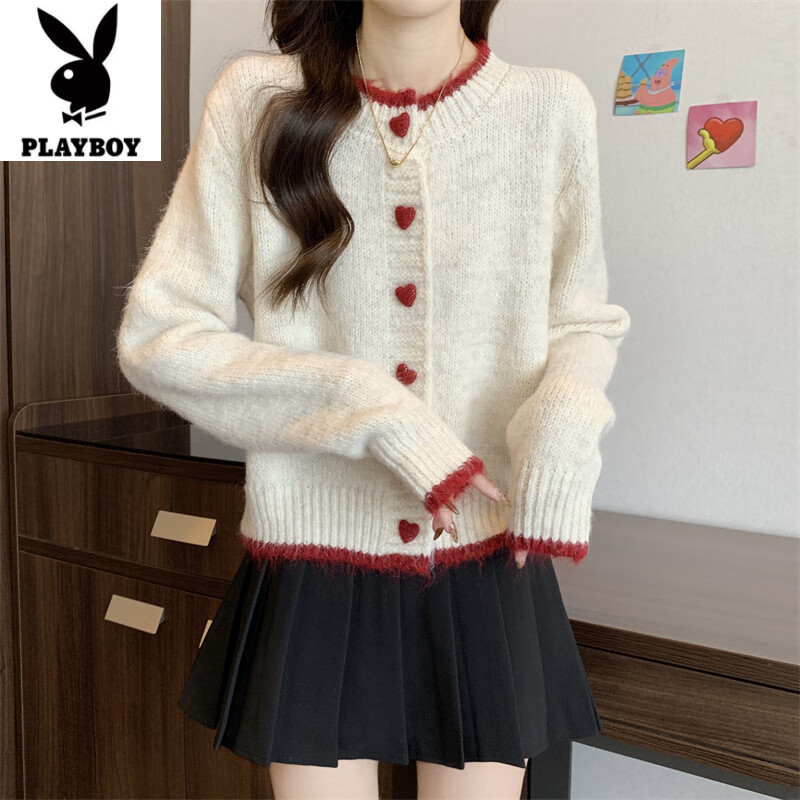 ���ڲ������������ӣ�PLAYBOY����Ʒ��ɫ�̿�ë��Ů���ﶬ������֯��������С����miuϵ�ڴ��� ��ɫ-�콢�� S _����80-95�� 56Ԫ