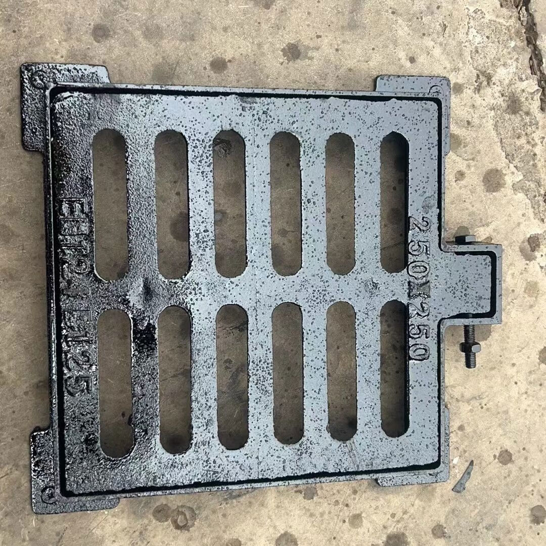 球墨铸铁雨水篦子偏沟式双篦雨水口套篦子沙井盖长方形井箅子 250*250