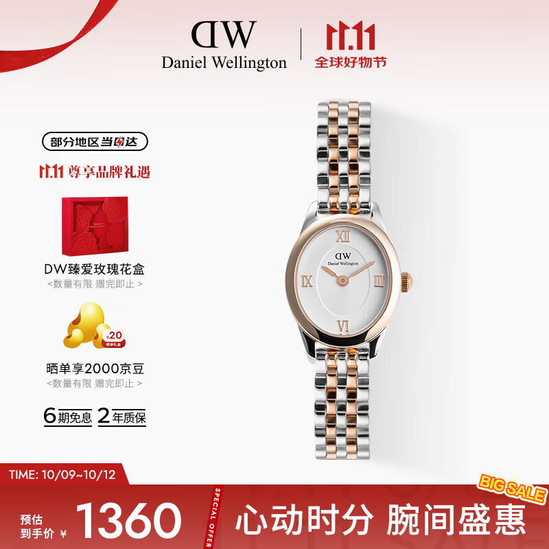 丹尼尔惠灵顿（DanielWellington）DW手表女时尚欧美表复古椭圆表盘石英表送女友七夕礼物DW00100810
