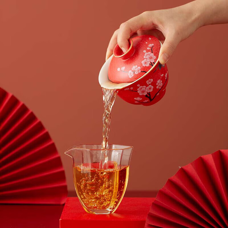 上新了文创 故宫喜上眉梢陶瓷盖碗 结婚敬茶茶杯新婚礼物送新人闺蜜