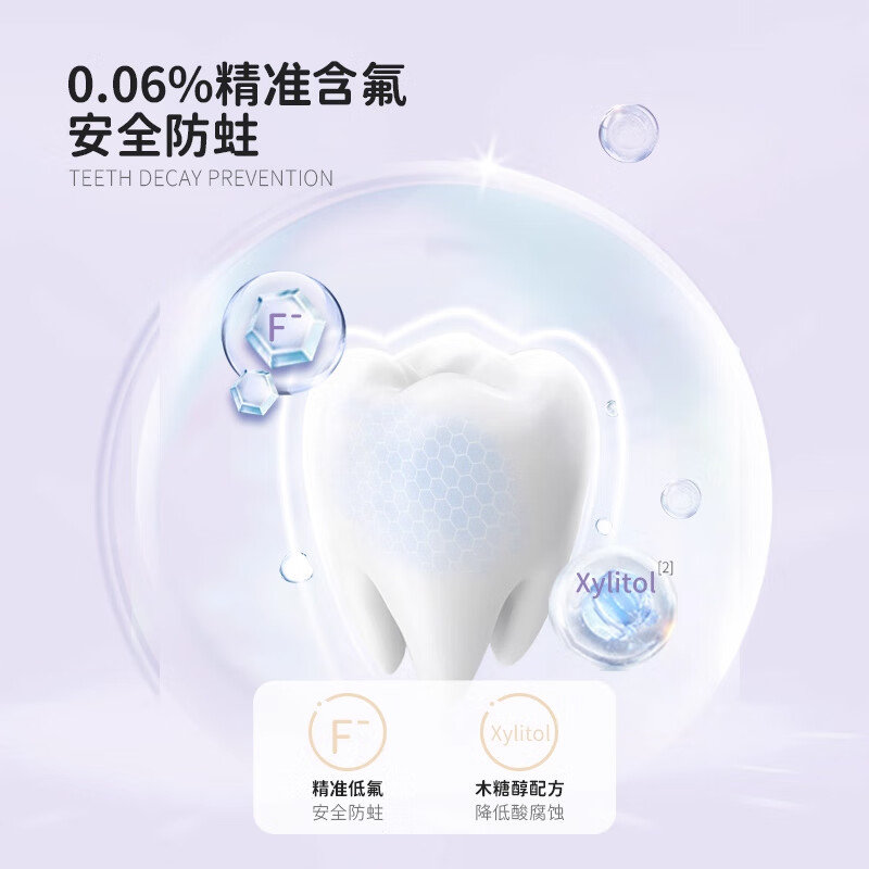 舒客按压式儿童宝宝牙膏含氟防蛀3一6一12岁以上换牙期 草莓香型+鲜橙香型 60g 4支