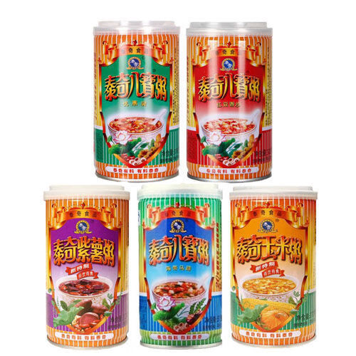 泰奇八寶粥玉米粥370g*24罐整箱原味優(yōu)惠裝紅豆香沙紫薯粥大罐裝 5味混拼共5罐370g