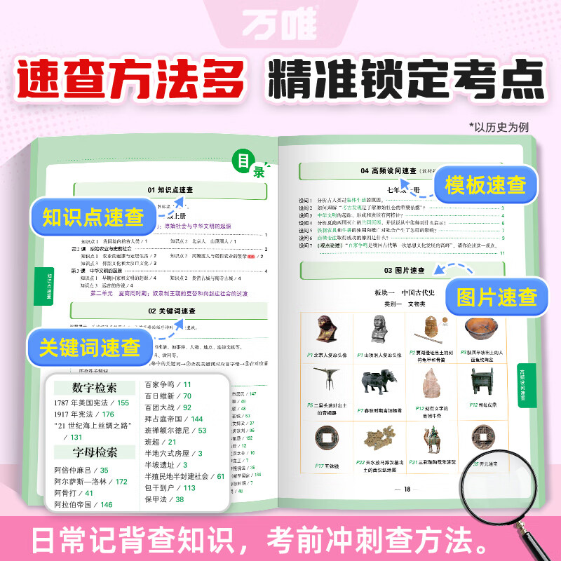 2026万唯中考新书知识速查初中小四门知识点快速定位速查必背清单人教版初一初二初三道法历史生物地理基础知识手册万维中考 【政治历史4本】知识速查+中考真题分类试卷 初中通用