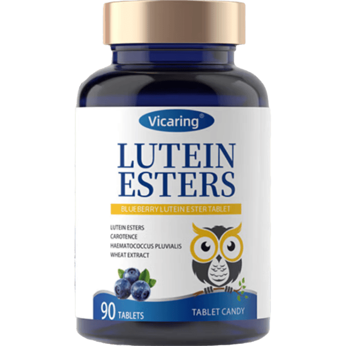 VICARING蓝莓叶黄素酯片儿童成人青少年缓眼睛干涩疲劳保持清晰视界五瓶装