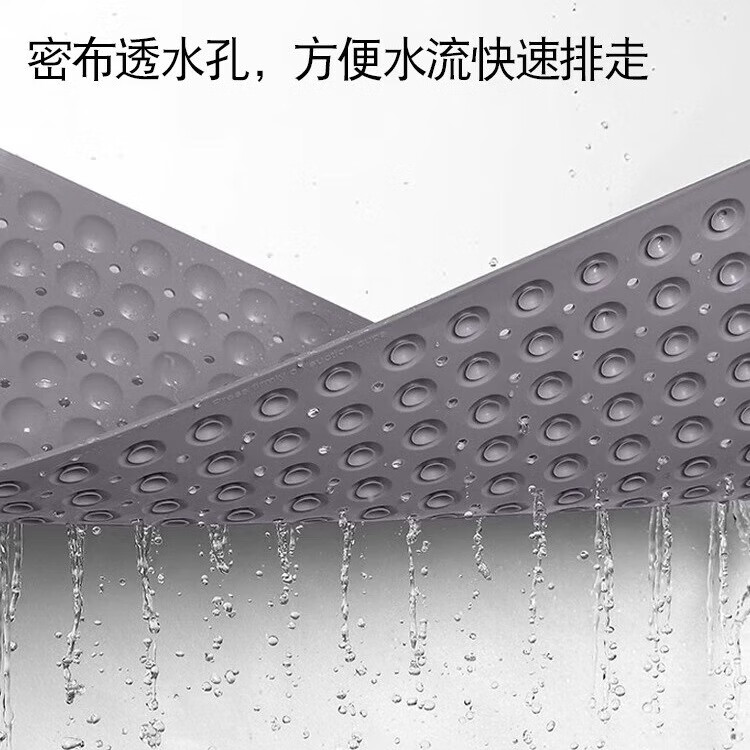 佳洁利环保tpe材质浴室防滑地垫淋浴房洗澡防摔垫浴缸卫生间脚底按摩垫 卡其（按摩） 88cm*58cm 1件数 （大号）环保无味