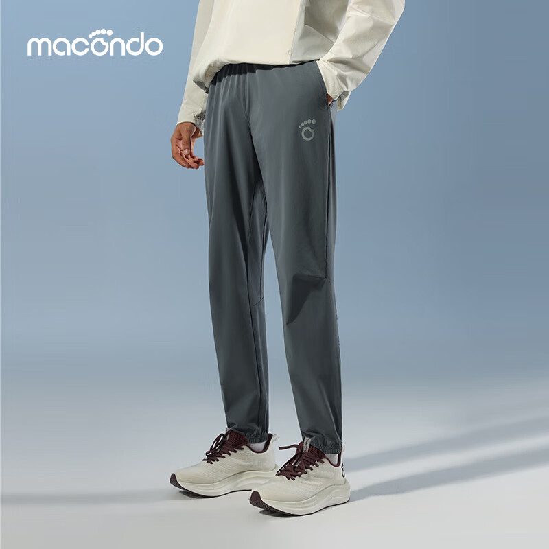 马孔多（macondo）原创单品｜25新款男子运动梭织长裤可装手机立体裆部3D结构吸湿 未来灰 M