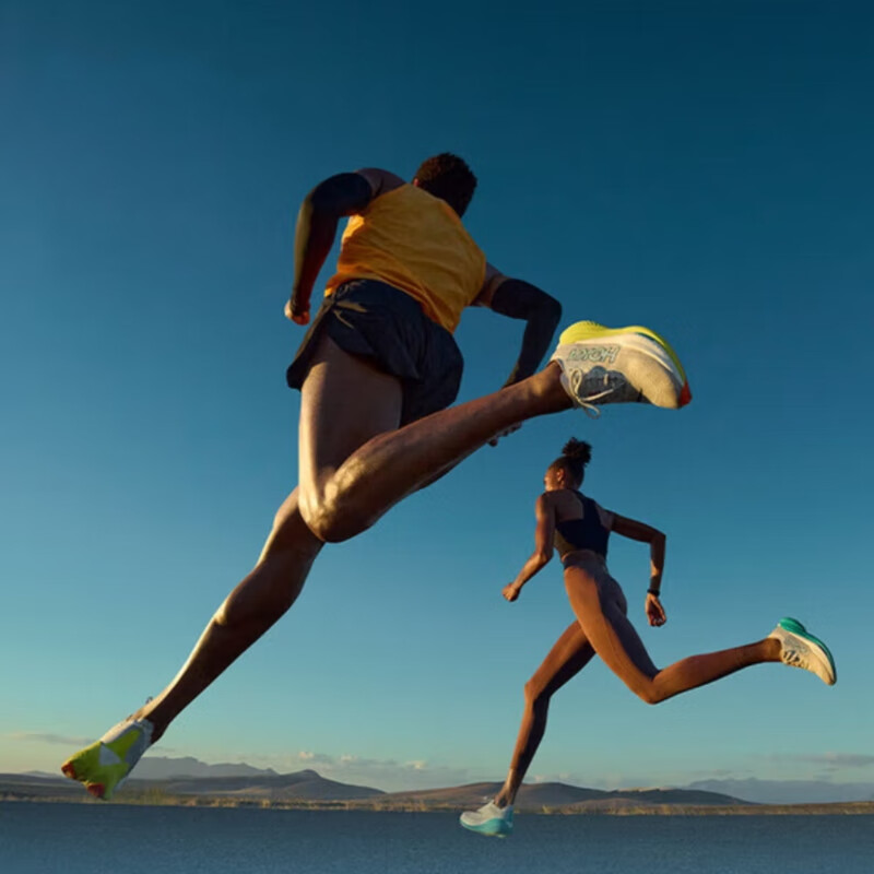 新款男女鞋马赫X2竞速训练MACH X2透气缓震跑步鞋 霜白色/湖绿色 45