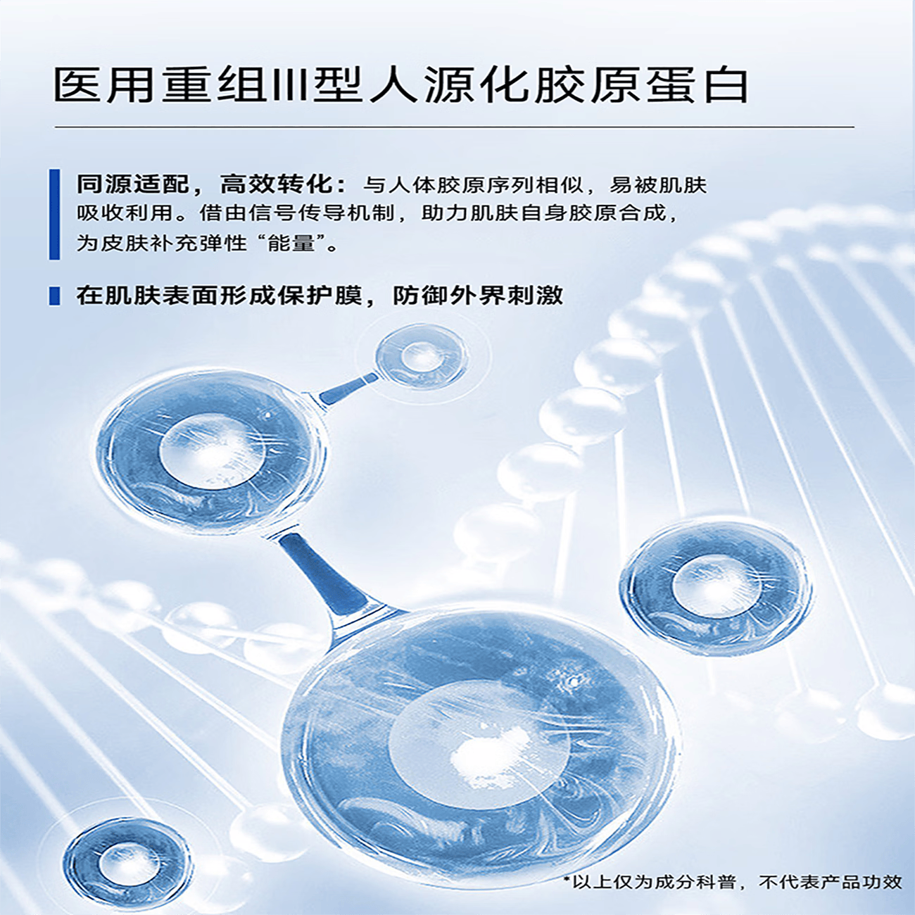 自然攻略医用重组III型人源化胶原蛋白修复敷料贴械字号创面术后蓝膜2片装 2片超值+购