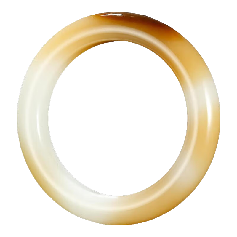 玉說(shuō)和田玉手鐲女款玉鐲子糖白玉石三色平安玉器鐲內徑62mm生日禮物 附證書(shū)孤品收藏級