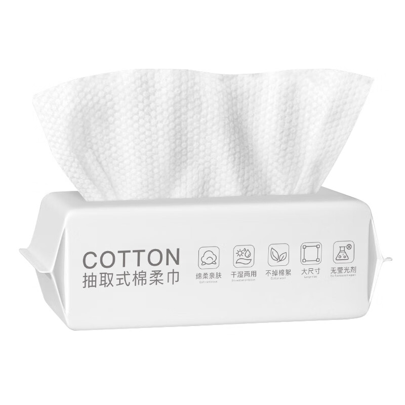 韩美臣洗脸巾一次性擦脸不易掉毛卸妆绵柔洗面巾洁面巾干湿两用家用毛巾 厚款 300抽 【店长推荐】6大包装