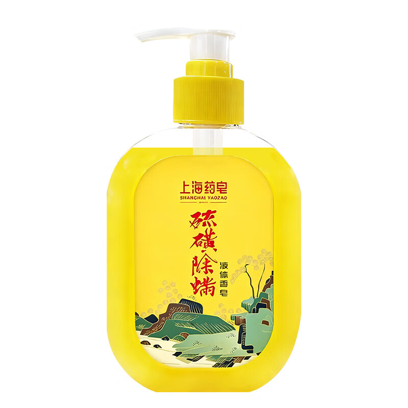 上海药皂硫磺除螨液体香皂380g沐浴露清洁肌肤洗澡洗手洗脸沐浴男女通用 硫磺沐浴露 380g 1瓶