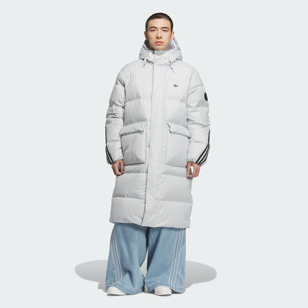 阿迪达斯（adidas）【滔搏运动】三叶草男子中长款运动休闲羽绒服KC2566 KC2566 L