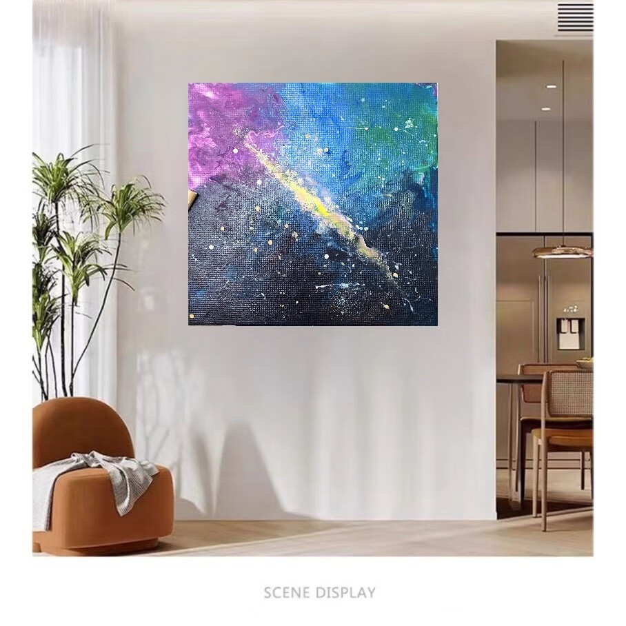 现代简约北欧抽象画星空流星宇宙太阳系装饰画挂画客厅书房酒店画