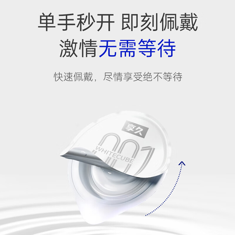 享久避孕套水性聚氨酯安全套超薄持久水润润滑薄韧贴合成人计生用品  【共15只】白科技2.0避孕套12只+3只装