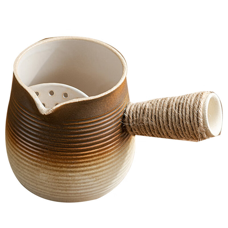 希格鲨大容量罐罐壶木盖烤奶壶围炉煮茶壶陶壶侧把云南罐罐奶壶烧烤奶罐 个粗陶6圆杯 约 60ml 如图所示