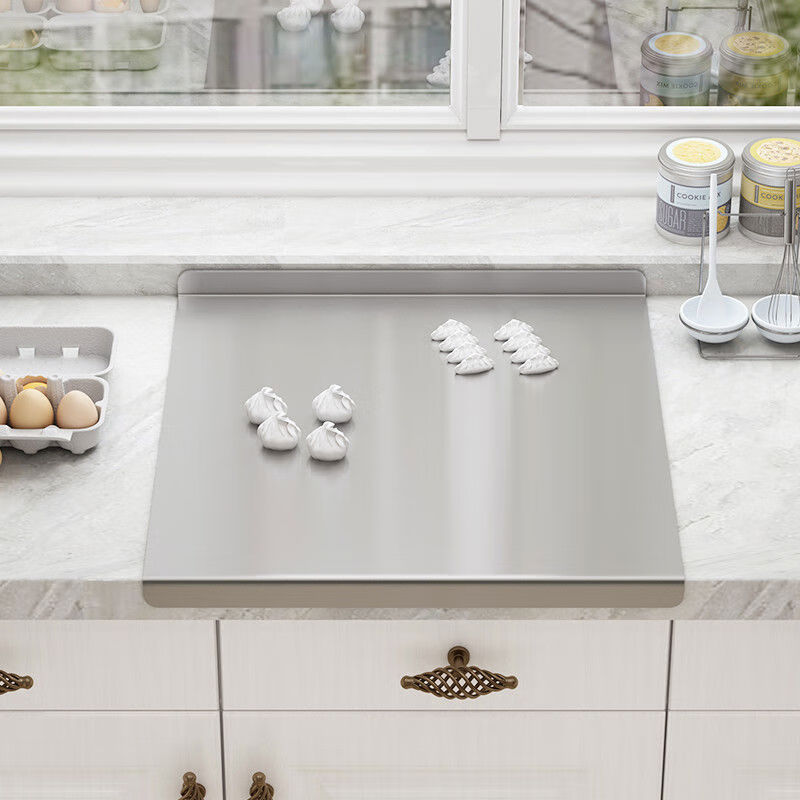 溥畔不锈钢砧板面板大号揉面案板加厚和面板擀面板厨房切菜板 定制改价链接联系客服再拍