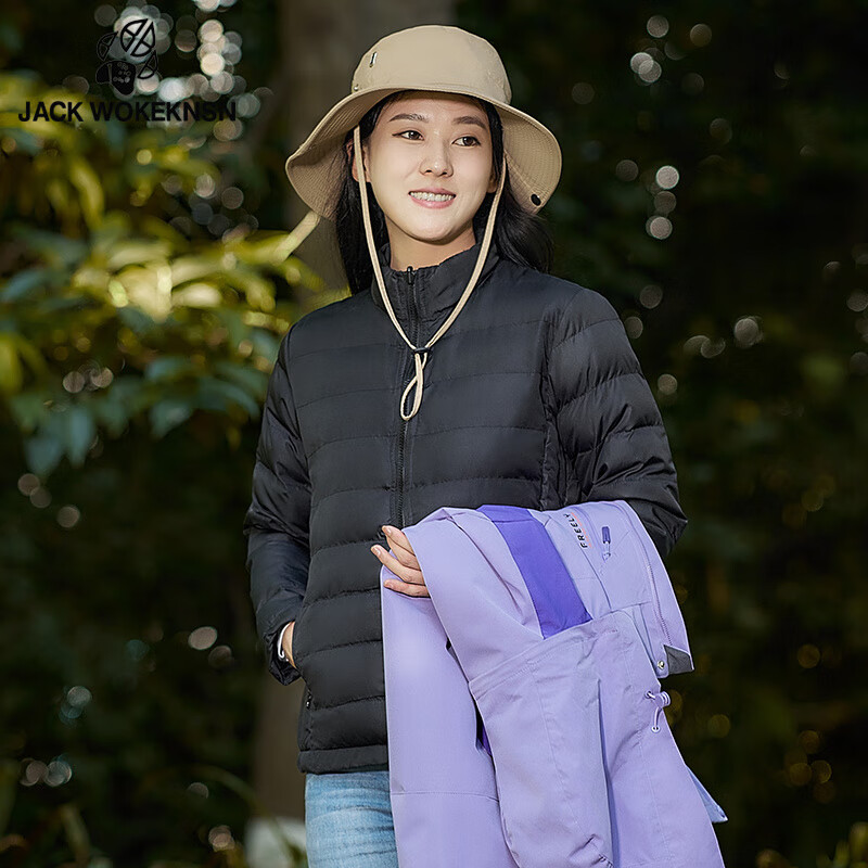 JACK WOKEKNSN狼爪云鹅绒冲锋衣男女三合一可拆卸羽绒内胆石墨烯登山服定制团购 男-军绿 XL