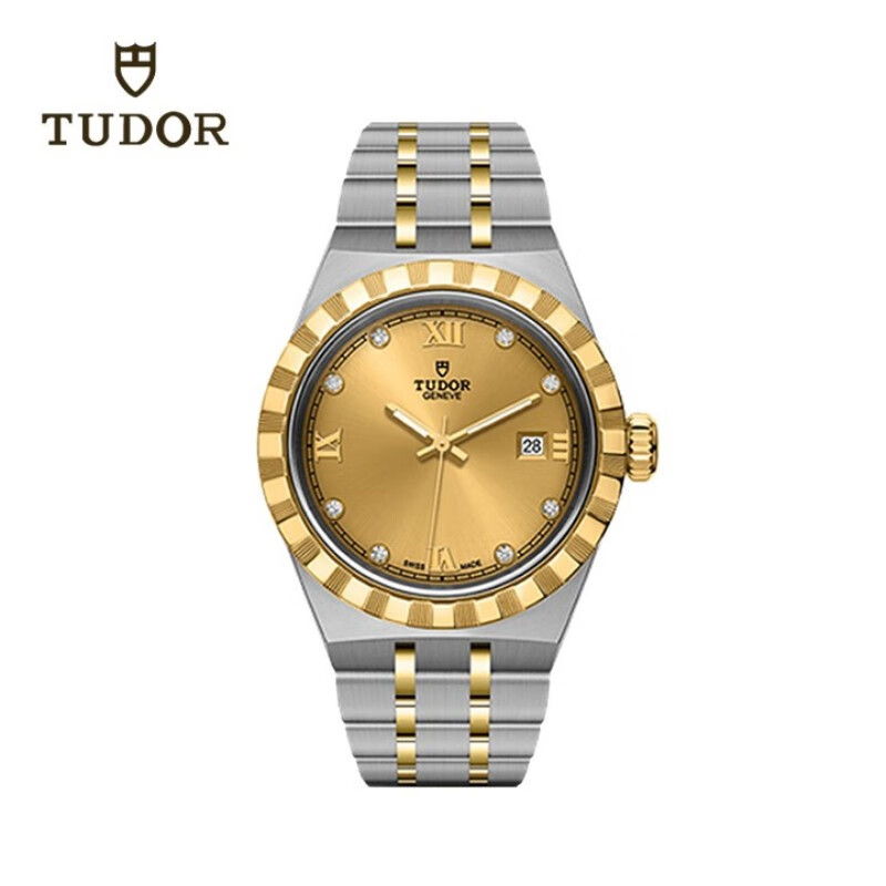 帝舵（TUDOR）皇家 瑞士手表 钢带金盘 机械女表 28mm M28303-0006