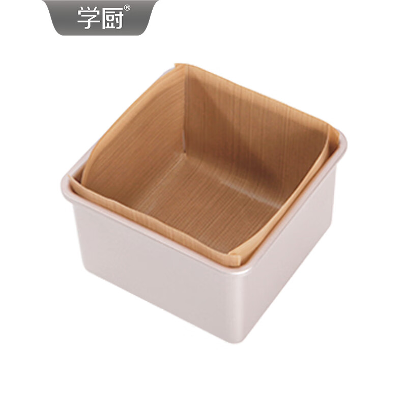 学厨玉桂狗面包模具蜂蜜蛋糕模具不粘5寸正方形烘焙模具家用多功能 5号不粘油布WK10073