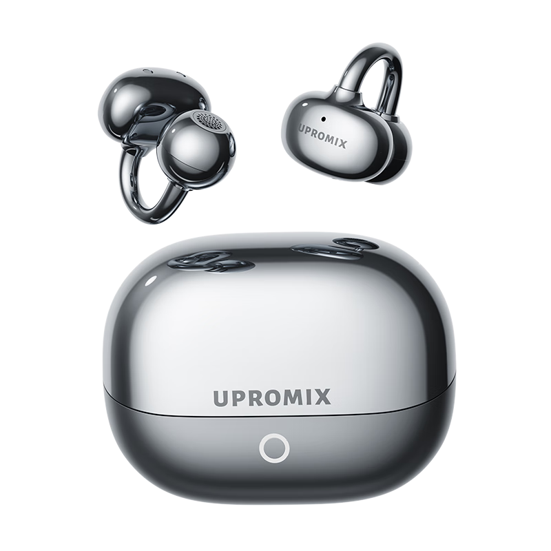 UPROMIX【2025最新款|哈曼卡顿级】AI耳夹式蓝牙耳机骨传导概念不入耳运动长续航无线开放式挂耳适用华为 【AI版】星空黑丨舒适稳固佩戴丨声波聚焦0漏音 【全兼容型号】适用于苹果华为安卓