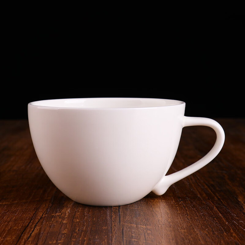 錦鳯锦凤骨瓷咖啡杯碟景德镇欧式简约咖啡套具矮 咖啡杯一杯一碟1勺 纯白月光单杯 1个