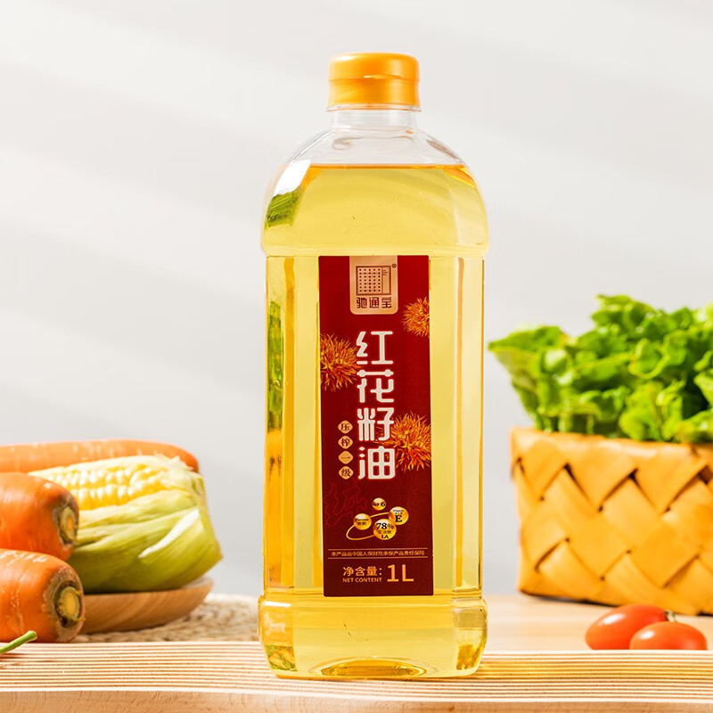 驰通宝新疆红花籽油食用油物理压榨一级炒菜烹饪 红花籽油1l