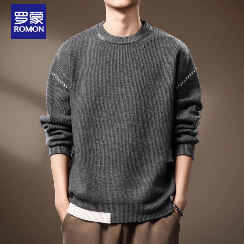 ���� ROMON �߶������ë���� 660g�ذ�����Բ����֯�� ǳ��ɫ 3XL �ʺ�180-200�� 135Ԫ