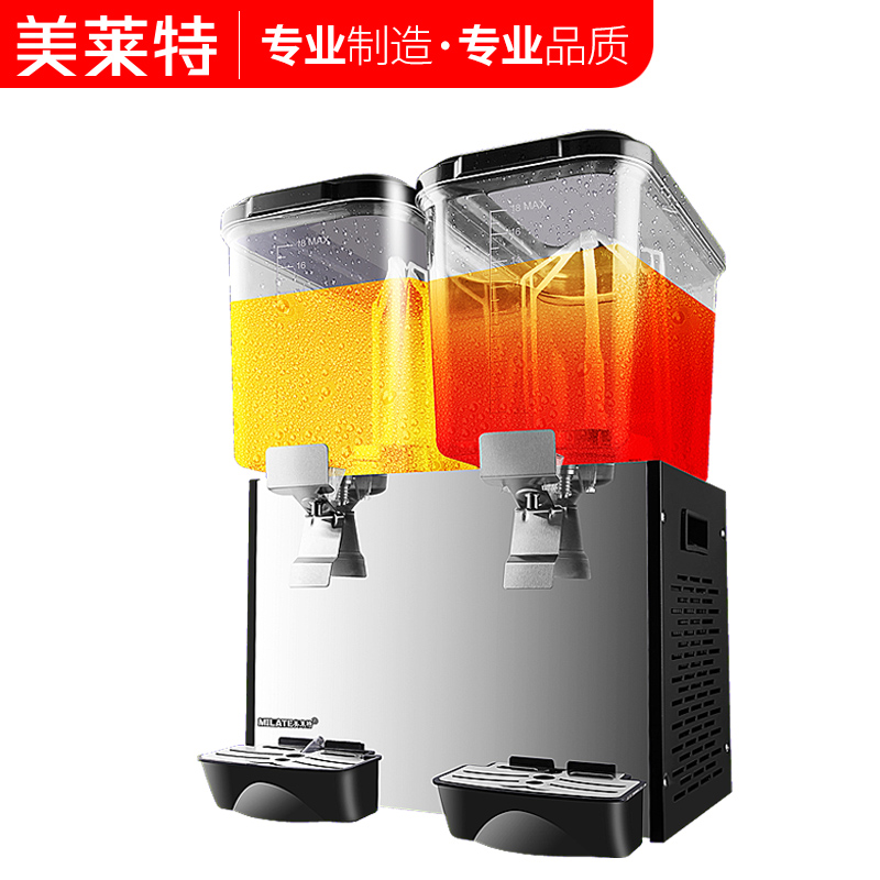 美莱特YLJ商用冷饮机单冷18L双缸三缸果汁机自助餐厅酸梅汤饮料机 18*2冷热