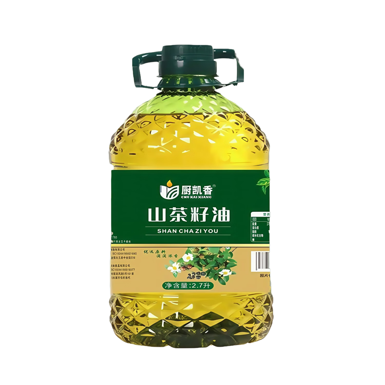 IIIO100%纯正山茶籽油头道初榨一级压榨茶油江西茶树籽油护肤山茶油 纯山茶籽油 2.7L*1瓶 64.4元