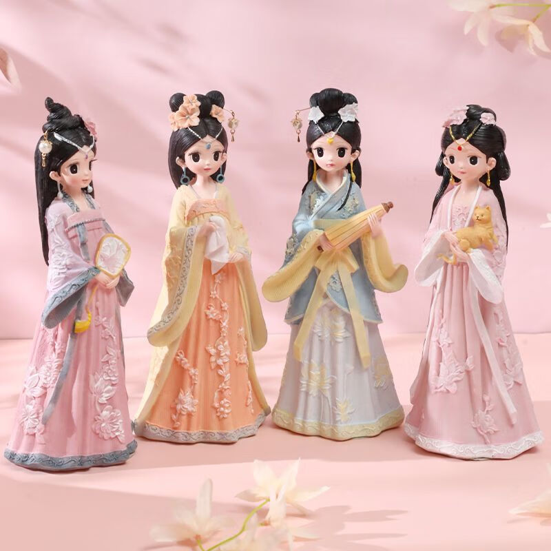 VTR网红古风娃娃汉服少女玩偶生日礼物送女生闺蜜桌面摆件房间装饰品 古风汉服女孩中号(萌 宠)