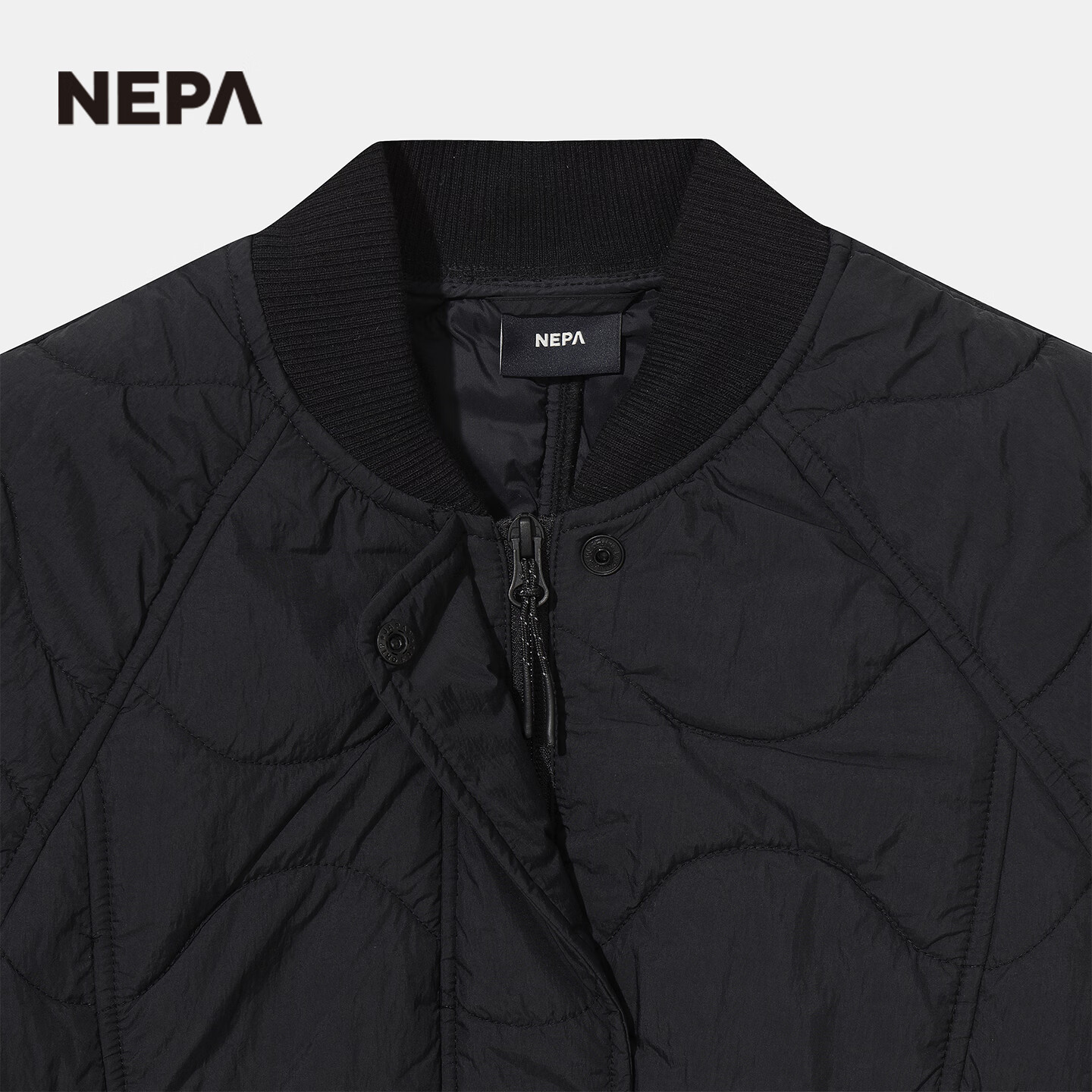 NEPA耐葩户外25秋冬新品女士棉服轻盈保暖舒适外套7L60969 C01黑色 XS 160/84A (090)