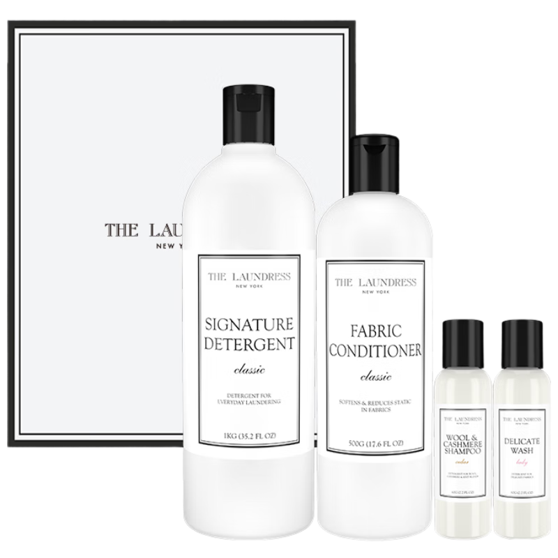 The Laundress白色限定礼盒 经典组合棉麻+柔顺剂1.5kg 礼盒送礼