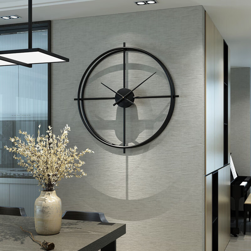 北欧挂钟极简轻奢石英钟家用钟表客厅卧室时钟墙上个性创意钟的 40CM金