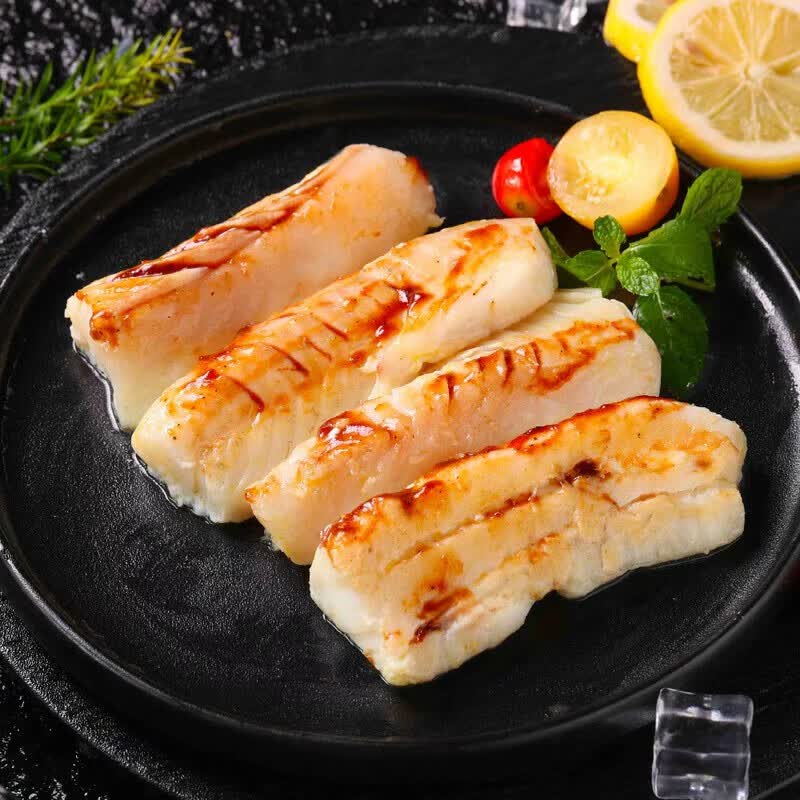 鲸口大开深海鳕鱼颈背肉脊背净重1斤去皮去刺鳕鱼种段辅食零食海鲜 鳕鱼颈肉2斤装【去皮无冰】