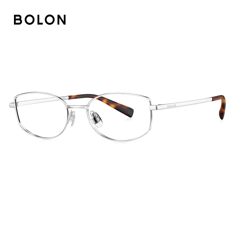 暴龙(BOLON)近视眼镜框 杨紫同款复古猫眼书呆子风镜架 BB7000 精选 B90-亮银色 此项仅单框-镜框支持试戴