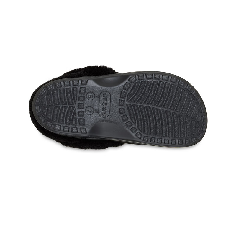 CROCS卡骆驰白鹿同款经典雪绒仿麂皮洞洞鞋保暖男女同款棉鞋|212106 黑色-001 39 (240mm)