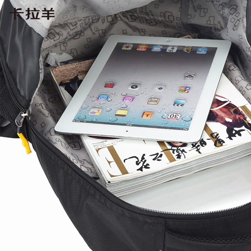 卡拉羊（KALA·Y）中学生书包大容量初中生双肩包男女学生旅行休闲背包 30L藏青（旅行上学百搭） 适合初高中生