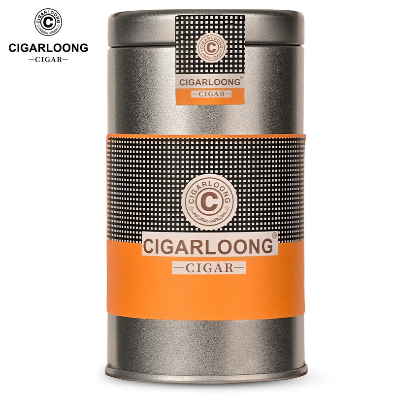 茄龙（CIGARLOONG）雪茄火柴白桦木防潮无磷火柴便携式底部点燃火柴盒 圆盒*1