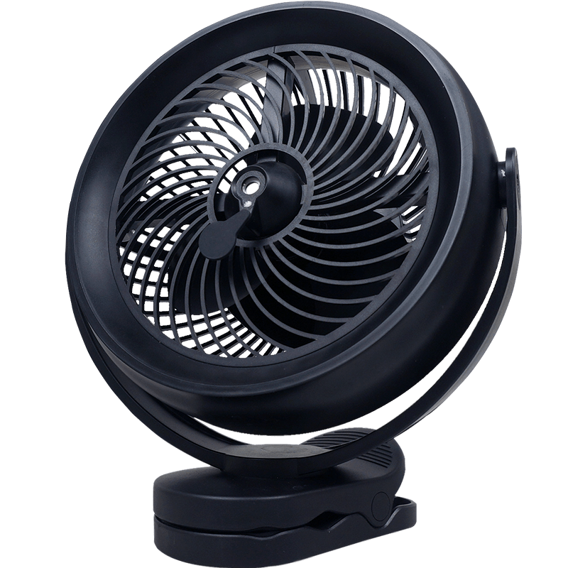 OPOLARUSB小風(fēng)扇學(xué)生宿舍床上小型靜音大風(fēng)力便攜式戶外夾式噴霧可充電 黑色（標(biāo)準(zhǔn)款） 九寸噴霧 10000mAh