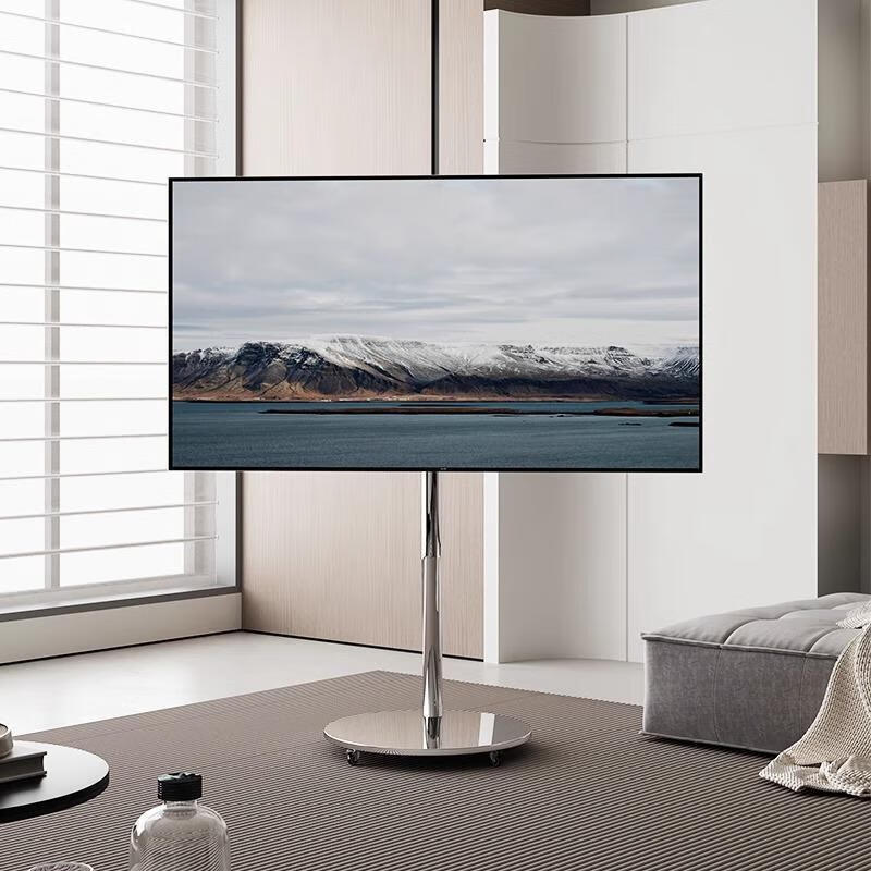 电视支架落地电视挂架电视架液晶 电视机支架移动推车40/55/65 银色不锈钢款镜面 | 适配32-70寸