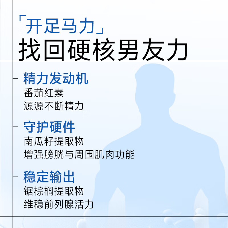 GreenLife男士复合维生素60粒 维B族番茄红素锯棕榈等多维营养提升精力体力