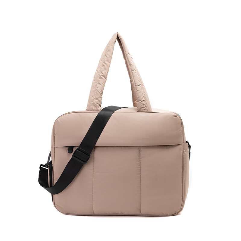 CHUMYUM旅行包女大容量防水托特包短途旅游行李袋网球瑜伽运动健身包 驼色