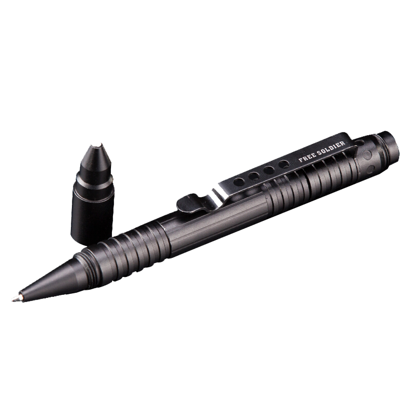 户外防身工具钨钢防卫笔战术笔军迷用品多功能随身工具 黑色