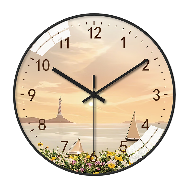 ���ڲ�����Tazxin�ִ���ԼʯӢ���ӿ���2025�¿����ݴ��⺣�������ߵ�����ʱ�ӹ�ǽ ������ 25cm 10�� 19.97Ԫ